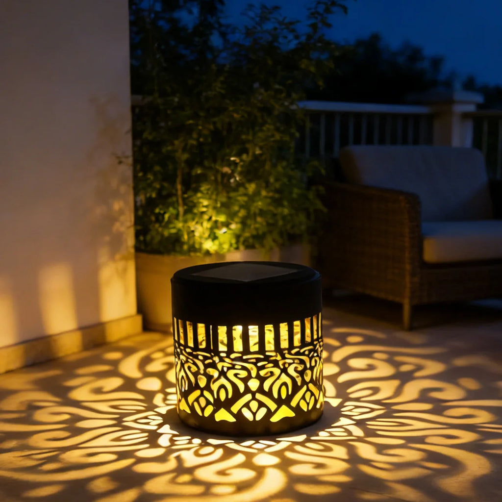 Solar-Sonnenblumen-Wandleuchte Außen Garten Mandala Muster Dekoration Wandleuchte für Terrasse Garten Anwesen Veranda Hof Dekor