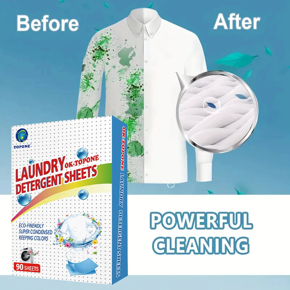 Laundry Detergent Sheets – 90 Sheets per Box