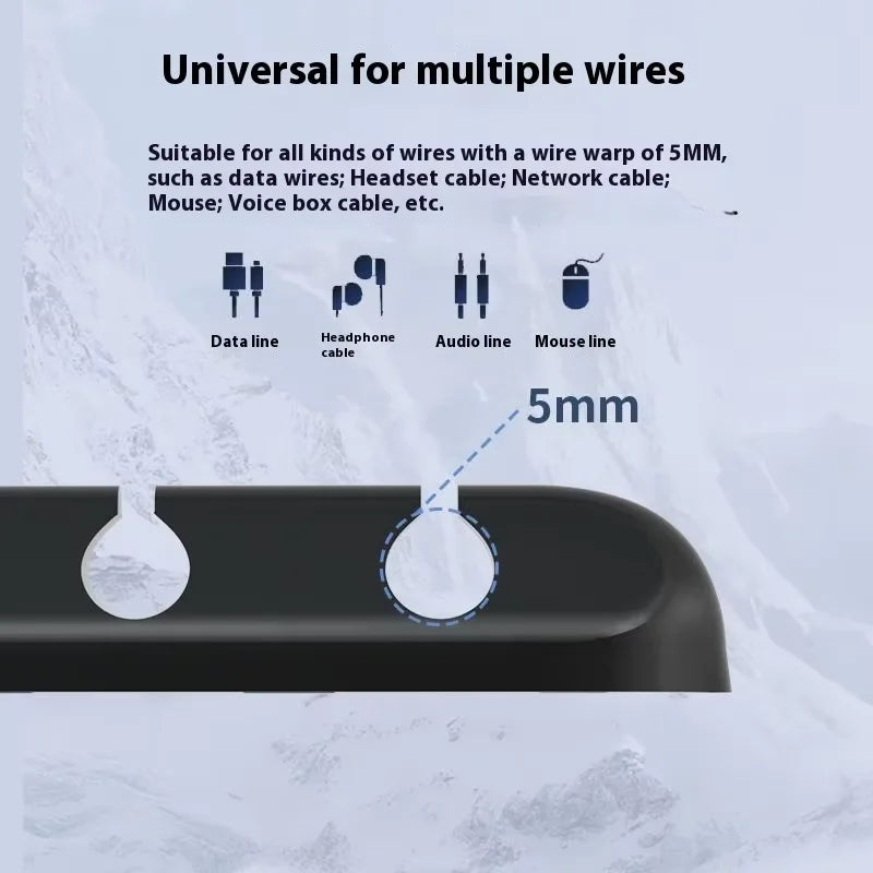 3-Piece Self-Adhesive Silicone Cable Organizer Set