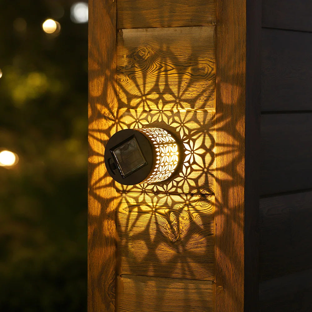 Solar Mandala Fence Wall Lights Garden Decoration  Party Courtyard Decoration Solar Garden Light Garden Patio Walkway Decor