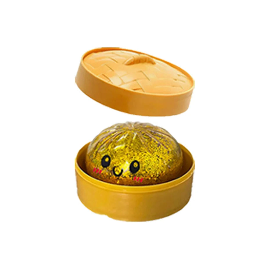 Dumpling Pressure Dumpling Squishies Cute Colorful Bun Toy Slow Rising Stress Relief Fidget Toy for Kids Adults Anti-Anxiety Gif