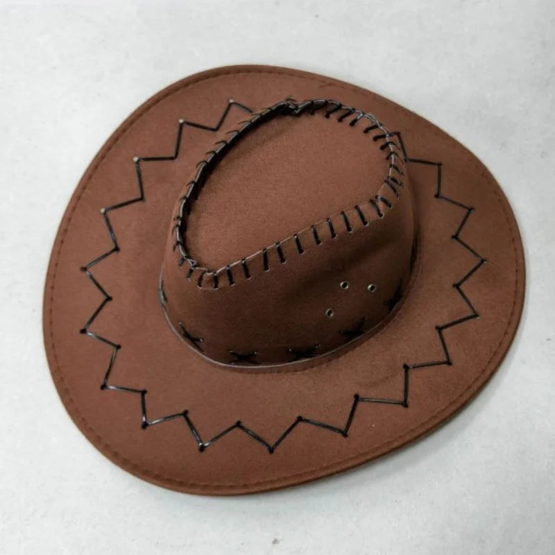 Western Cowboy Hat with Contrast Stitching