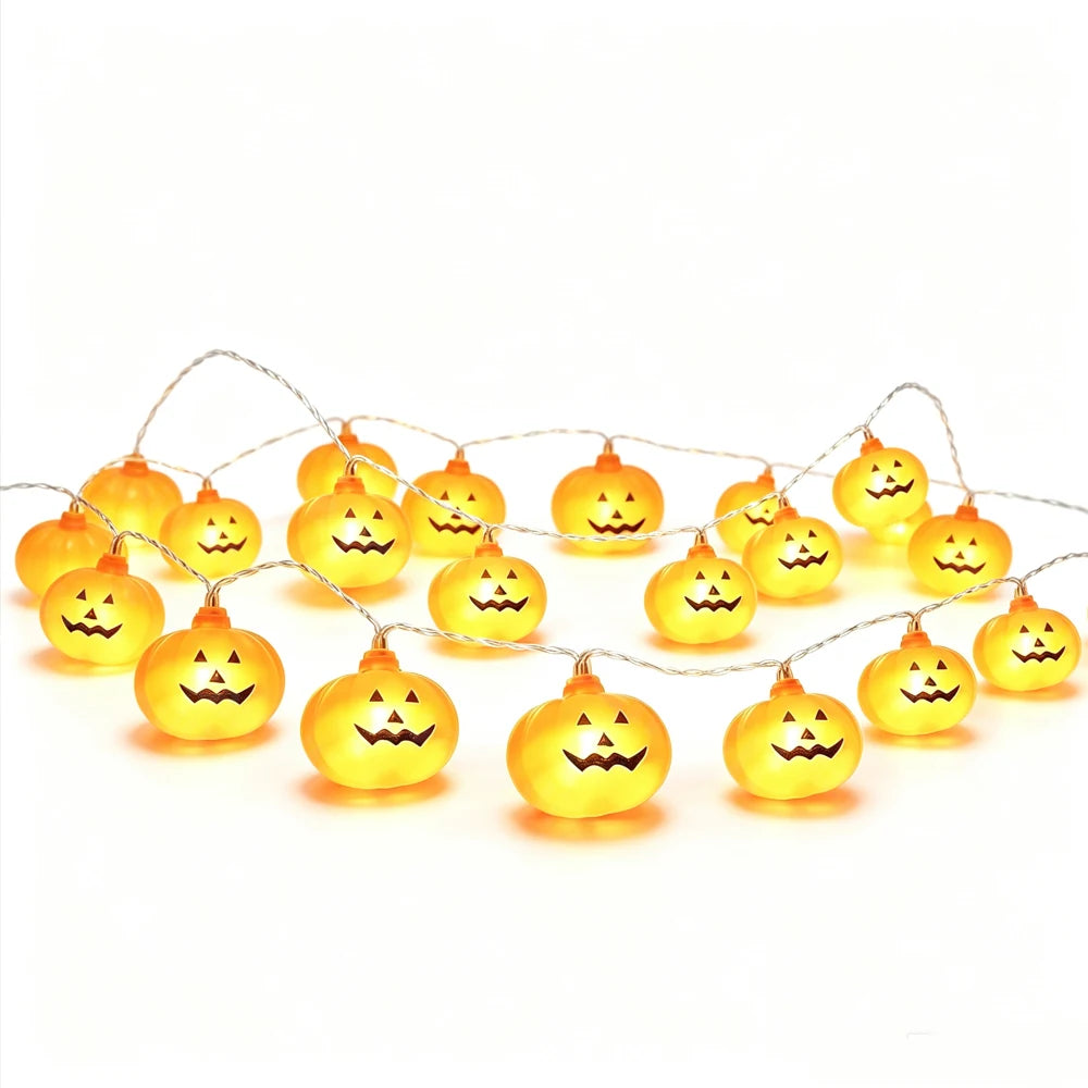 Battery-Powered Halloween Pumpkin String Lights