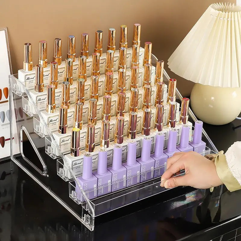 Tiered Nail Polish Display Rack – 3–7 Tier Options