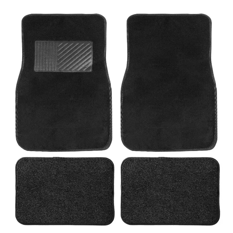 4-Piece Carpet Car Floor Mats – Front & Rear Set for Cars, SUVs & Vans