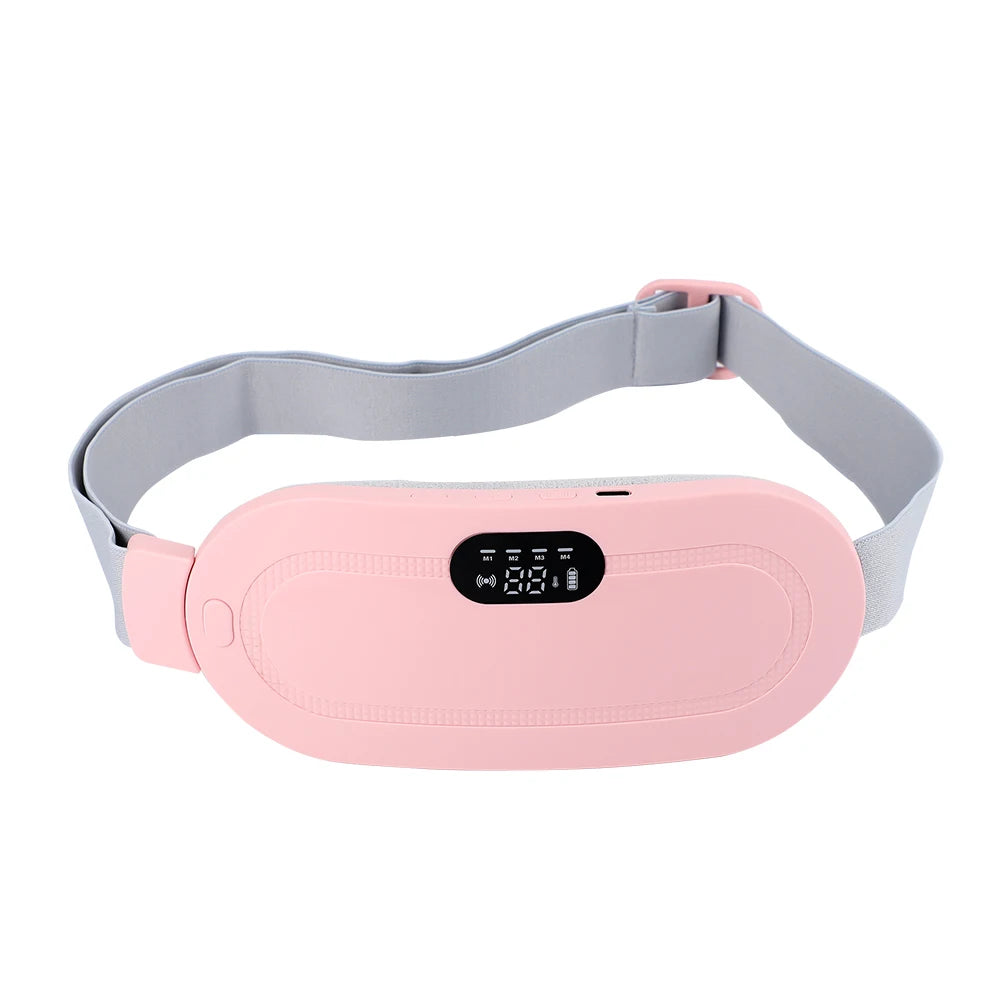 Electric Heating Massage Belt – Vibrating Period Cramp Relief & Waist Warmer, CE Certified, USB Rechargeable