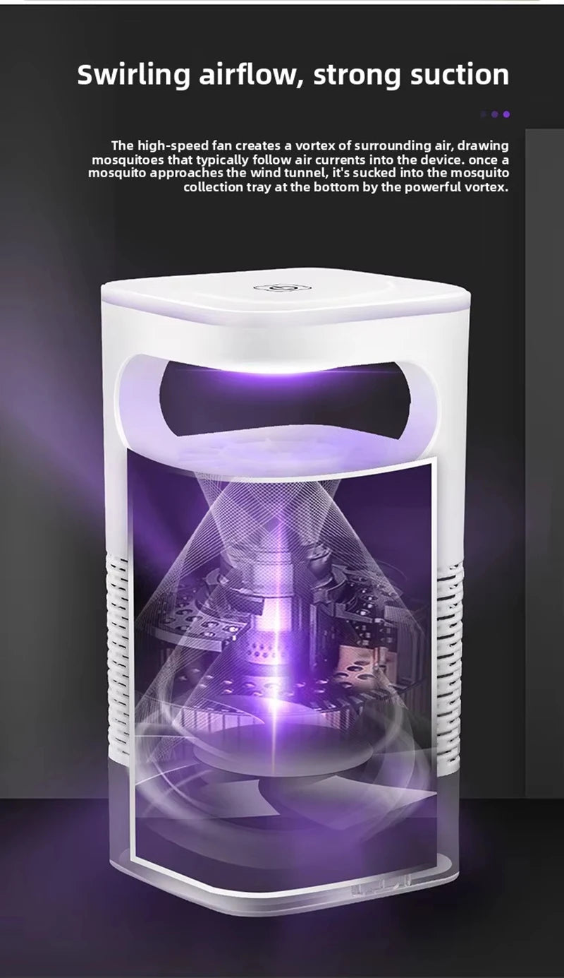 Mosquito Killer Lamp Electronic LED Light Trap USB Fly Bug Mosquito Repeller Upgraded Inhalation Fly Killer Ultra Quiet for Home