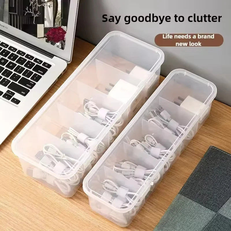 Clear Cable Management Box with Lid – Small, Medium or Large