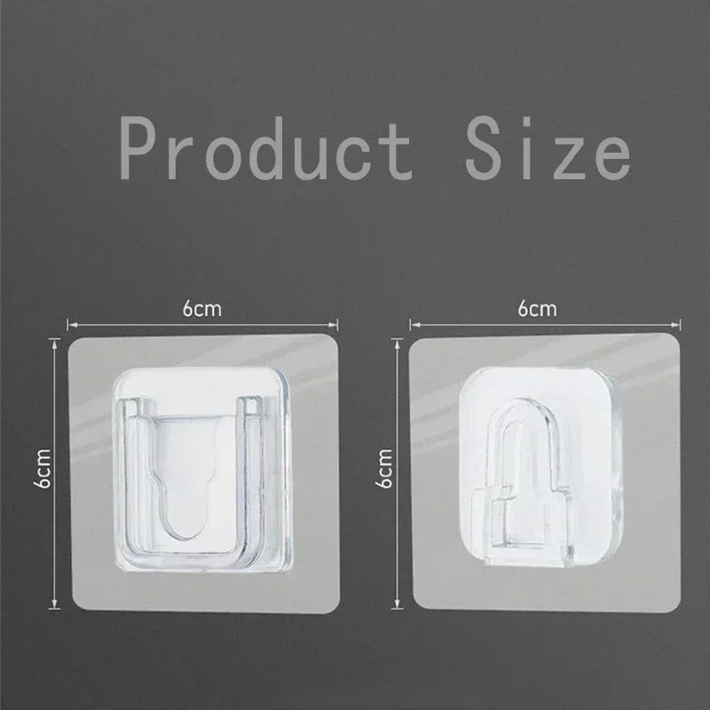 Clear Interlocking Adhesive Mounting Clips – 2–40 Pieces