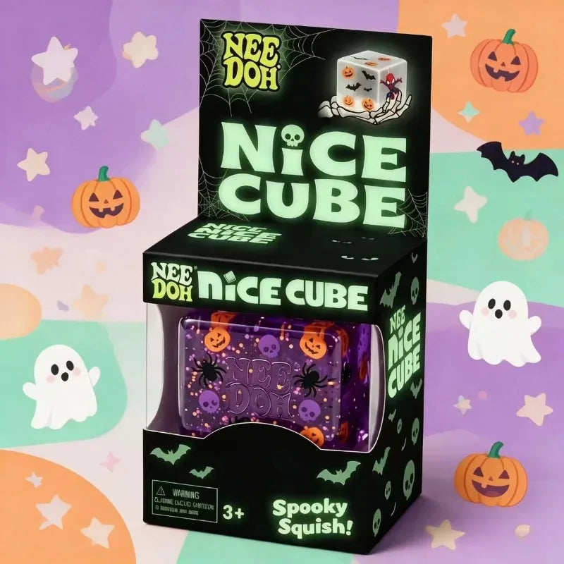 NeeDoh Halloween Spider & Pumpkin Sensory Stress Relief Toys - Soft Squeeze, 1 or 2 Pack