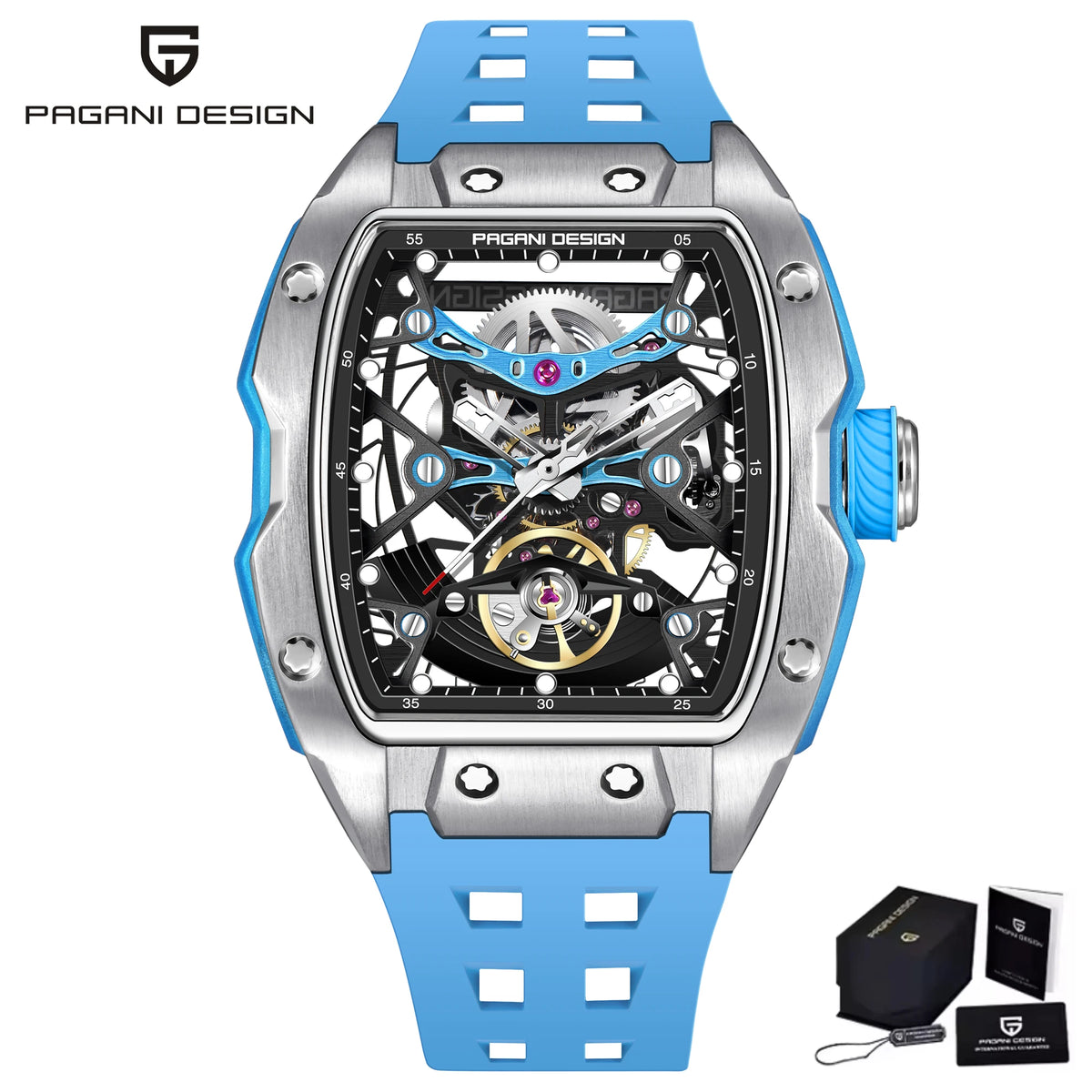 PAGANI DESIGN PD-YS018 Men’s Automatic Skeleton Watch