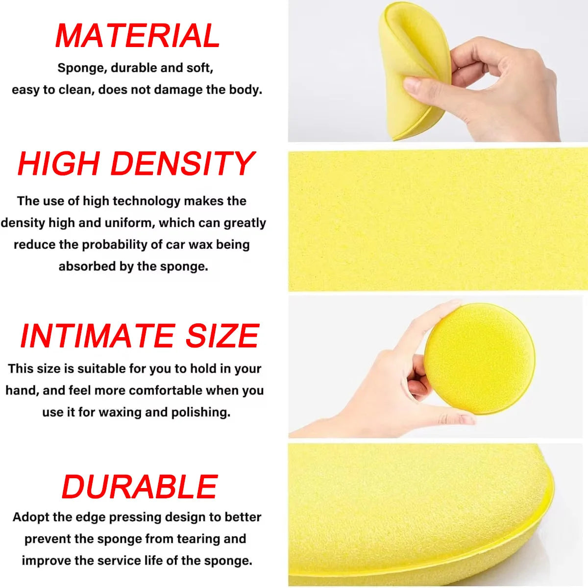 Car Wax Applicator Sponge Pads – 6 or 12 Pack