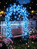 12m/7m/5m Solar-Powered Cherry Blossom Outdoor Decorative String Lights, Suitable for Use with Garden Furniture.