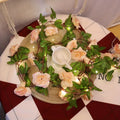 LED Rose Garland String Lights Battery Powered Fabric Flower String Light Suitable for Home Decoration Seasonal Parties