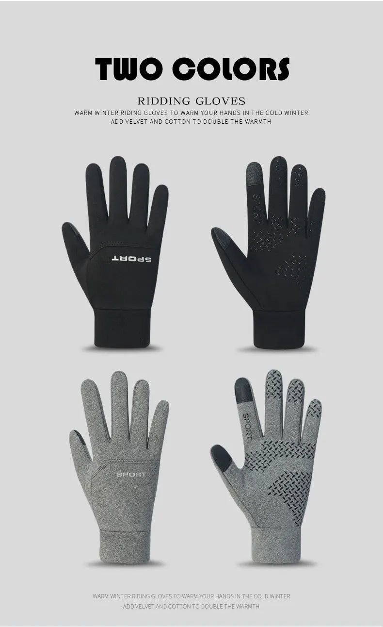 Full-Finger Sports Gloves with Textured Grip Palms