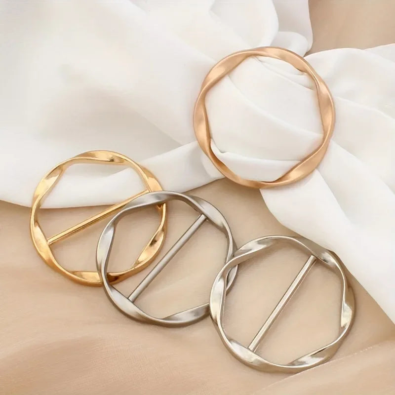Round Metal Scarf & T-Shirt Cinch Rings – Set of 5