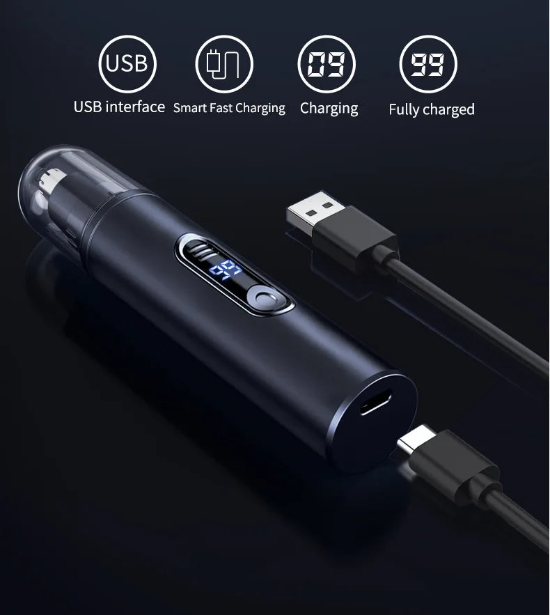 USB-C Rechargeable Nose Hair Trimmer – Black