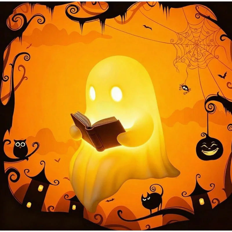 Reading Ghost Halloween Tabletop Decorations – 2 or 3 Pieces