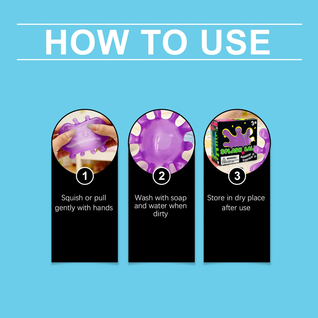 Splash-Shaped Slow Rebound Squeeze Ball – Stress Relief Decompression Fidget Toy, Blind Box Party Gift