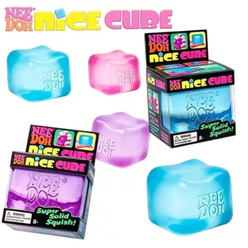 2026 Hot New Nee Doh Nice Cube Soft Rubber Squeezing Cube Sensory Decompression Office Relieves Anxiety Pinching Music