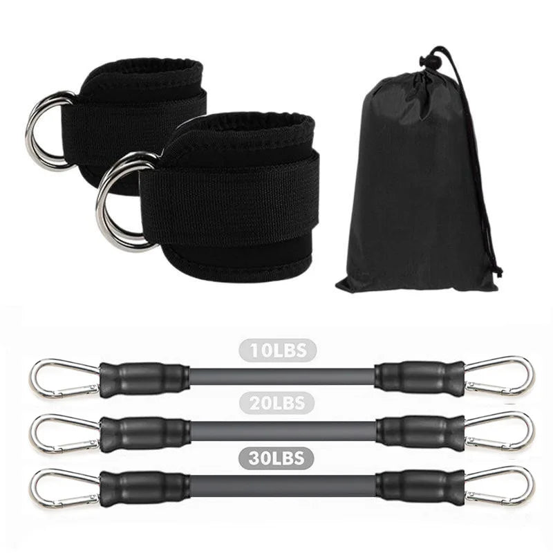Ankle Resistance Bands Set – Adjustable Elastic Straps for Hip & Glute Training, Home & Gym