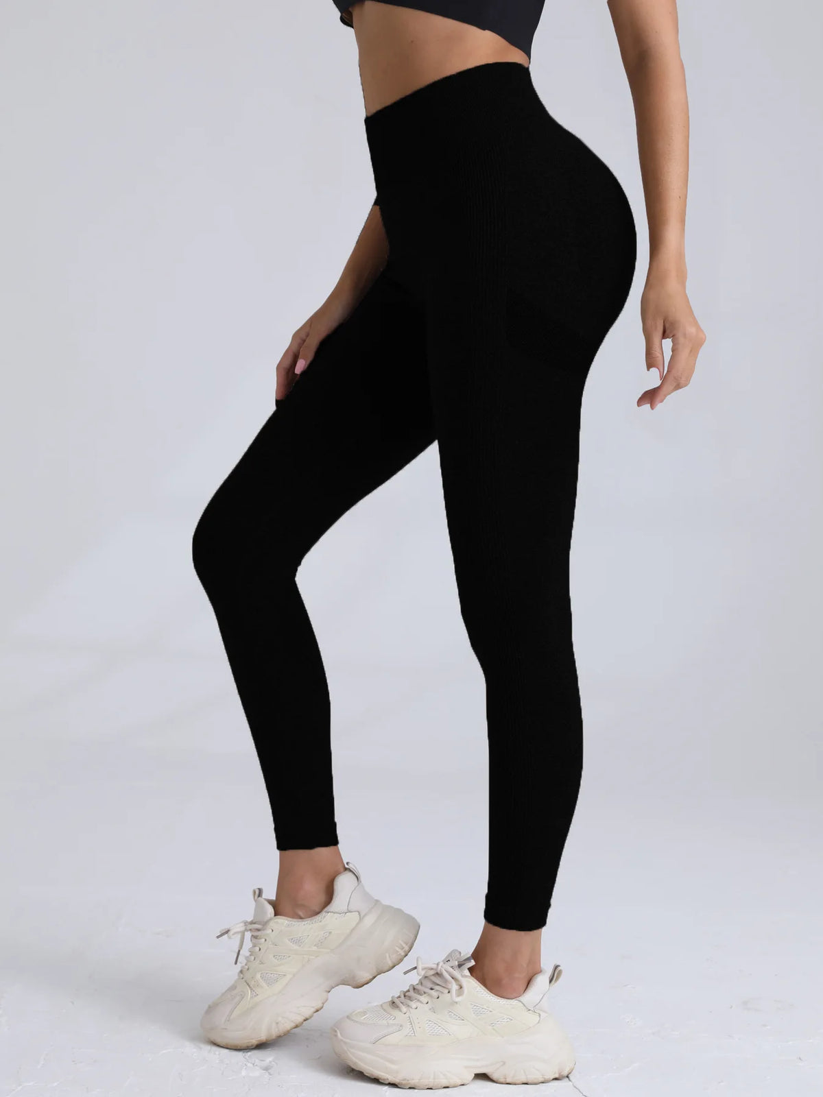 Women's High-Waisted Seamless Stretch Leggings