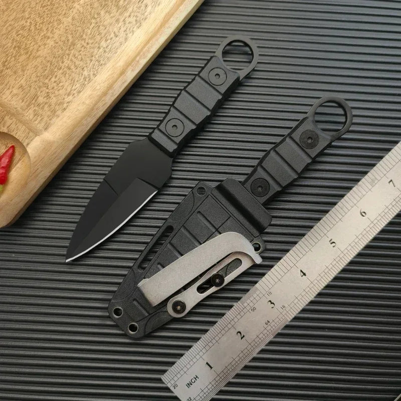Black Thorn EDC Survival Knife – 7cm Stainless Steel Blade with K Sheath