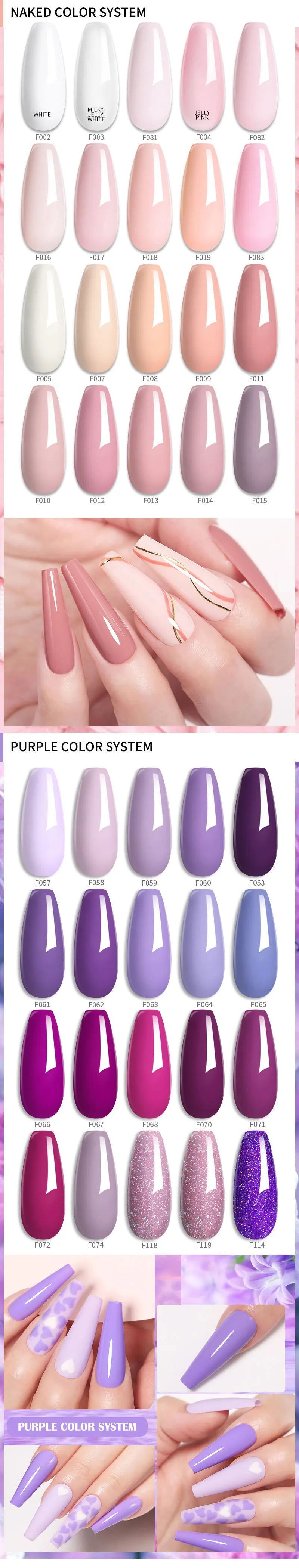 Soak-Off Gel Nail Polish Set – 6 Bottles, 7 ml (0.23 fl oz) Each