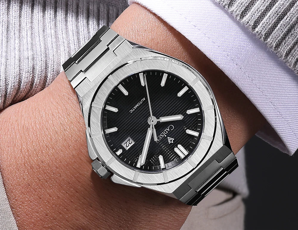 CADISEN C8242 Men’s Automatic Watch with Textured Dial