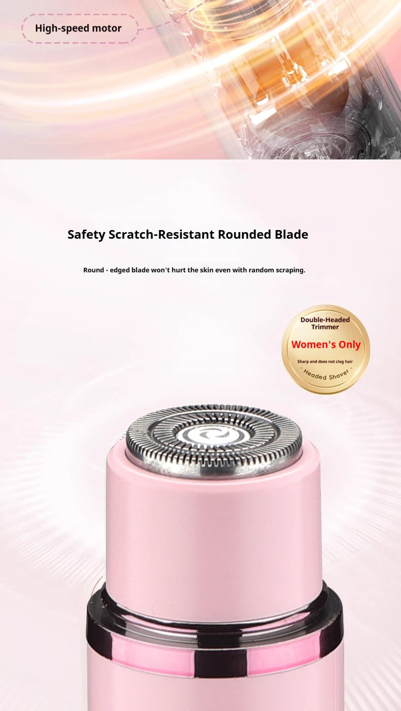 Women's Dual-Head Electric Hair Trimmer – Pink