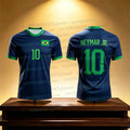 Neymar & VINI JR 3D Printed Football Jersey For Men Women Summer Fashion Sports Quick-dry Breathable Shorts Sleeve Soccer Tees
