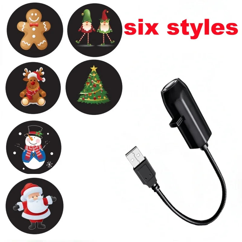 Halloween Led Projector Night Lights USB Plug and Play HD LED Projector Lights for Room Ceiling Window Halloween Decor Wall Lamp