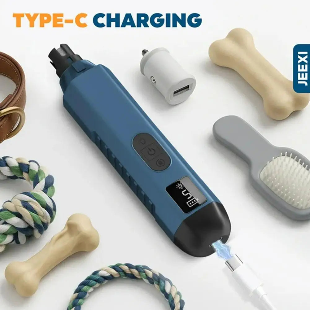 Rechargeable 5-Speed Pet Nail Grinder with LED Lights