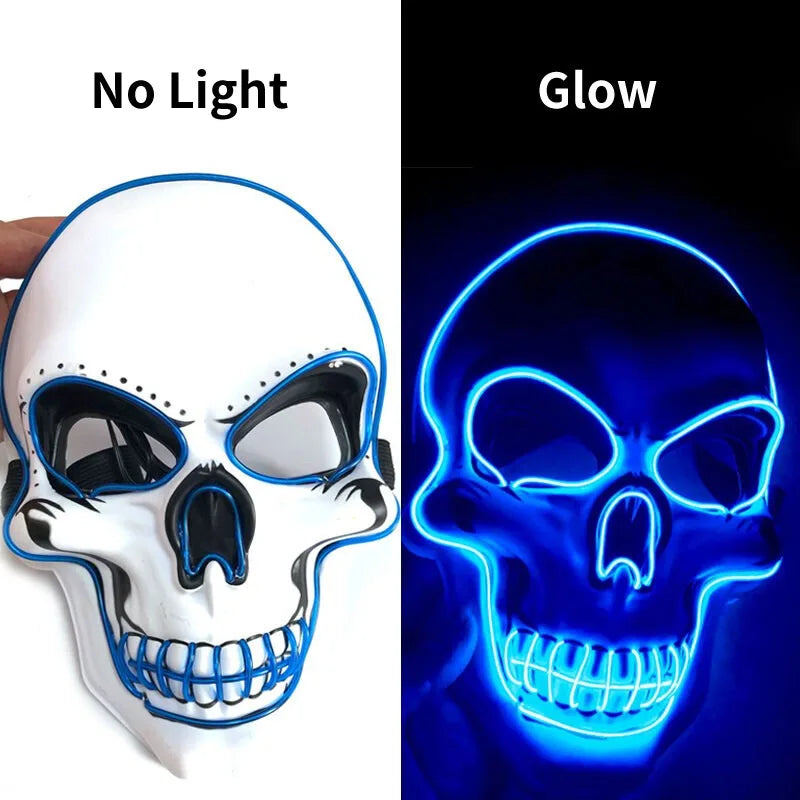 Light-Up Skull Halloween Mask – 3 Lighting Modes
