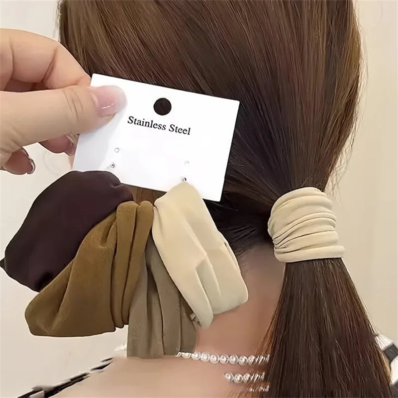 Wide Elastic Hair Ties – Solid & Mixed Colors