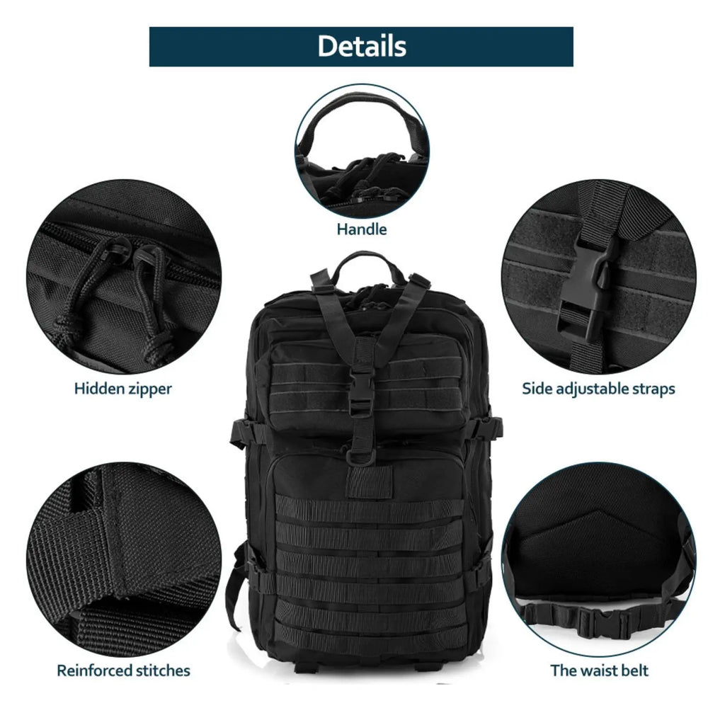 Tactical Backpack with MOLLE Webbing – 25L or 50L
