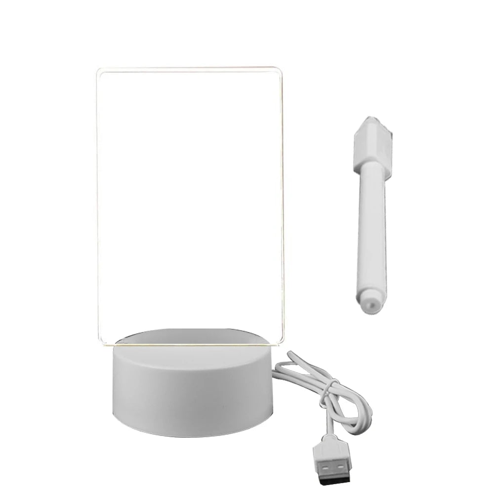 LED Acrylic Message Board – USB-Powered Warm White Light