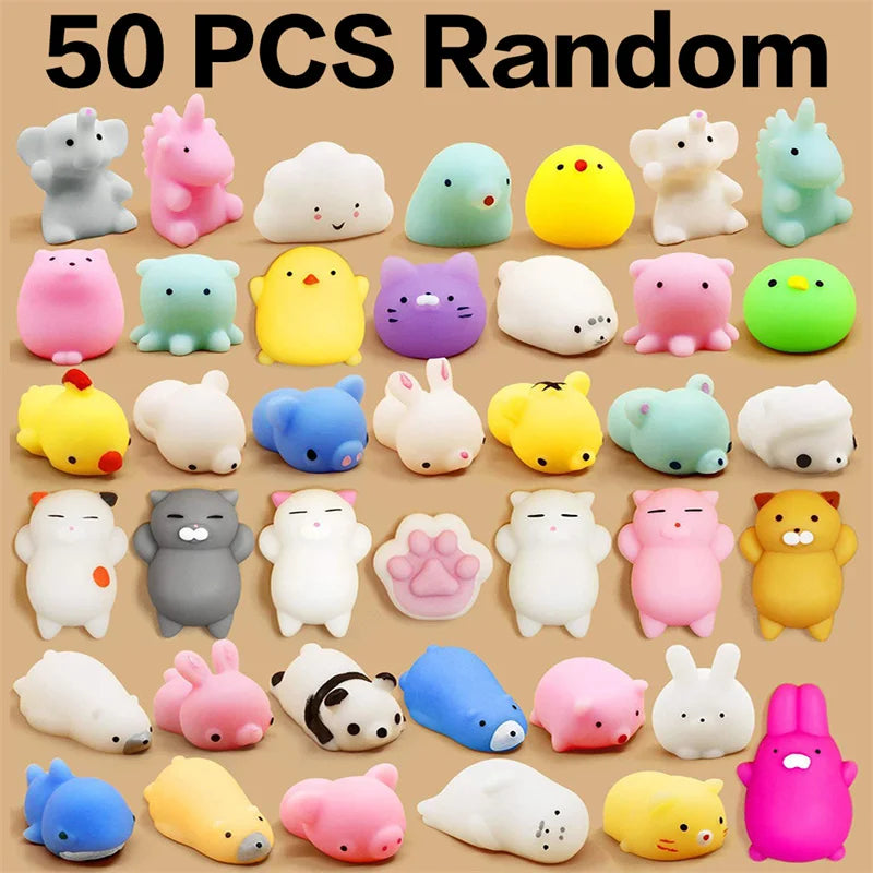 Mini Animal Squeeze Fidgets – Random 5–50 Piece Packs