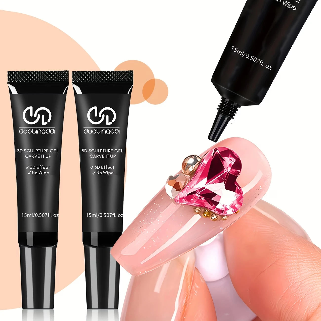 Unscented 3D Nail Art Gel - Ideal for Crafting Your Own Designs, Shaping, And Halloween Decor
