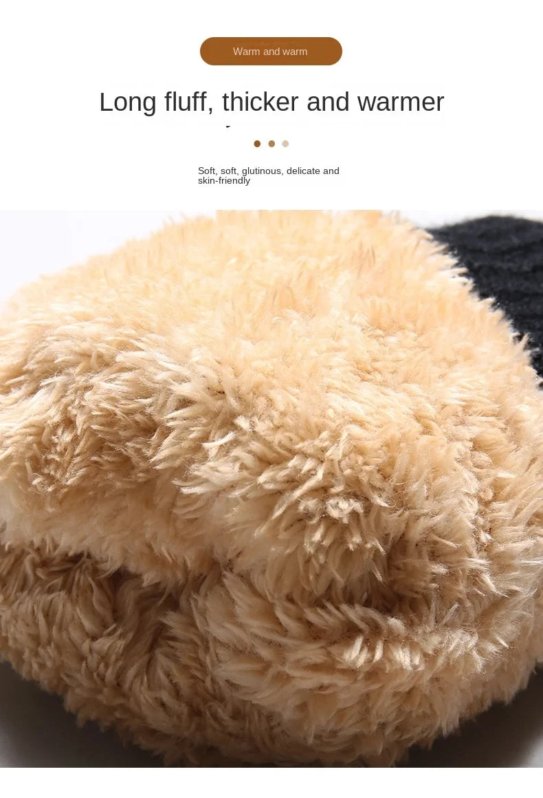 Unisex Lined Knit Winter Gloves