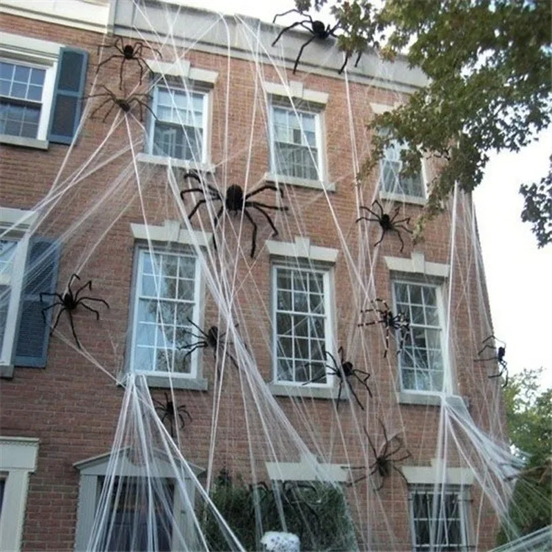 Black Plush Spider with Bendable Legs – Halloween Decoration