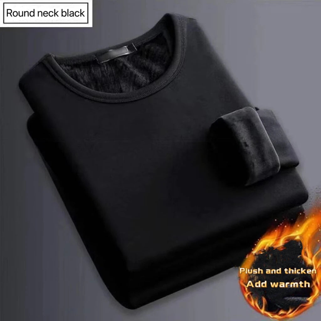 Men's Fleece-Lined Thermal Crewneck Top