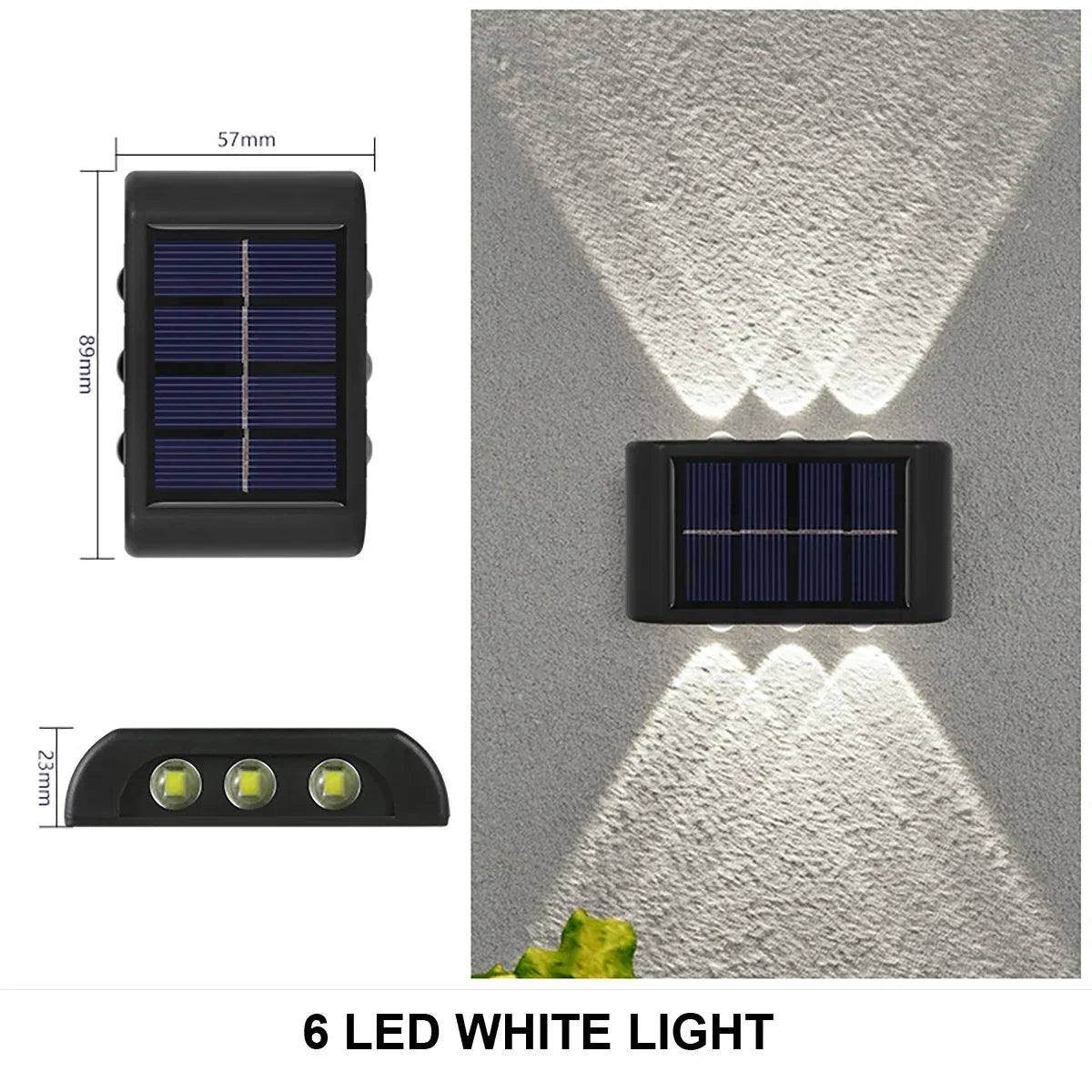 LED Solar Light Outdoor Waterproof Solar Wall Lamp Up and Down Luminous Lighting for Garden Fence Decor Solar Powered Wall Lamp