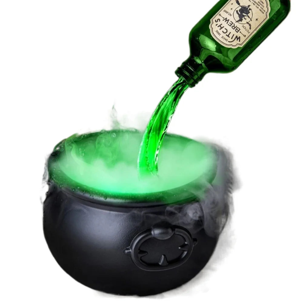 Black Witch Cauldron Halloween Decoration