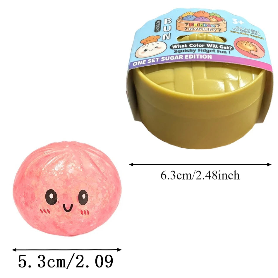 Mini Glitter Dumpling Squishy – Random Assortment