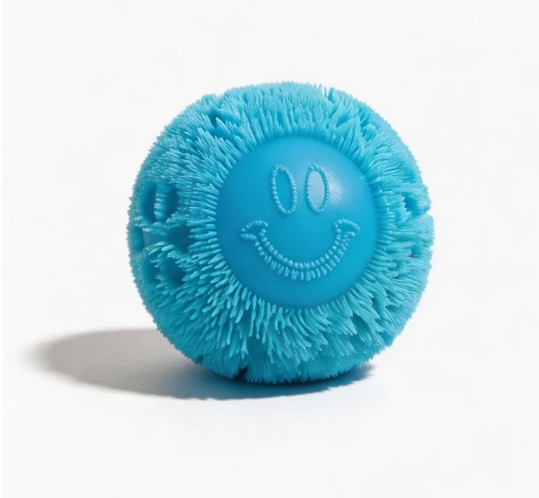 Textured Smiley Squeeze Fidget Ball – Single & 3-Piece Options