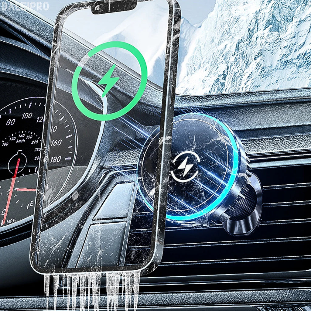 Magnetic Wireless Car Charger with Active Cooling