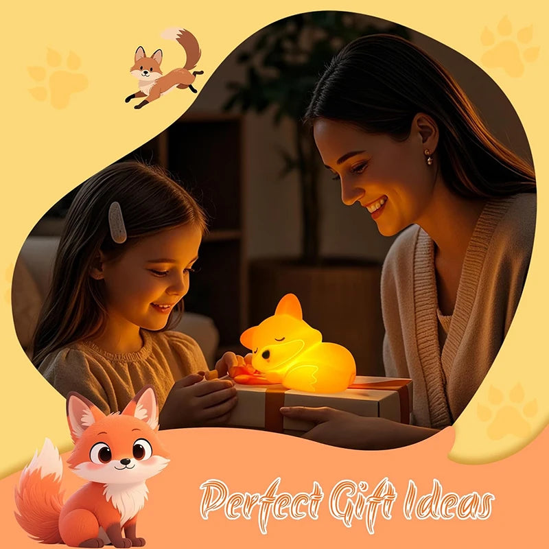 Rechargeable Fox Night Light – Tap Control & 20-Minute Timer