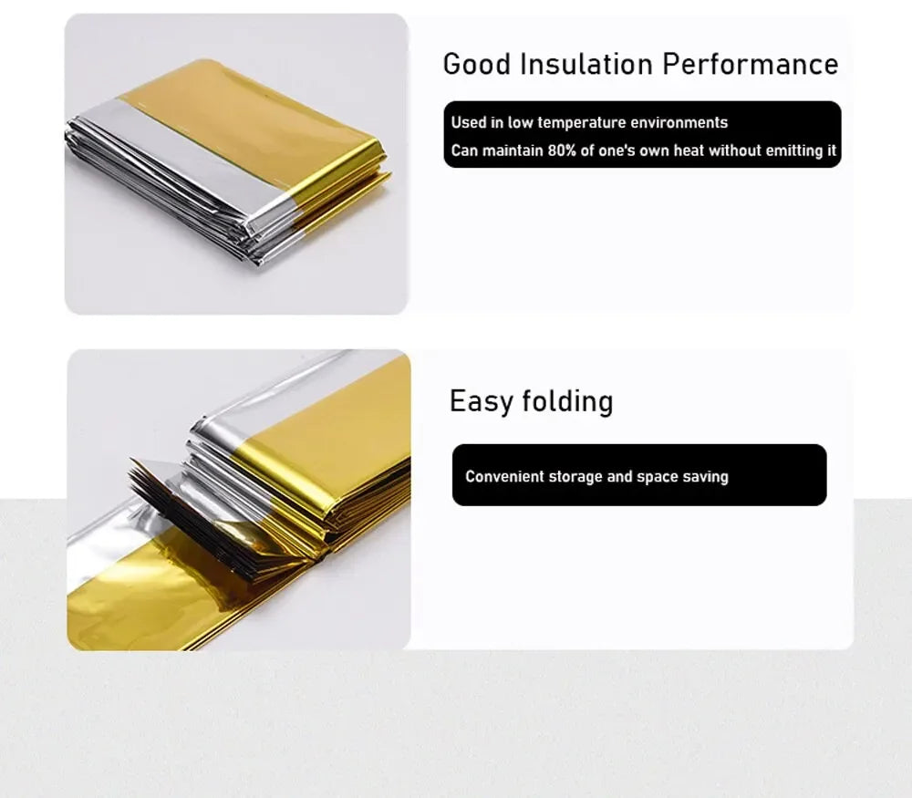 Reflective Emergency Blanket – Silver or Gold/Silver