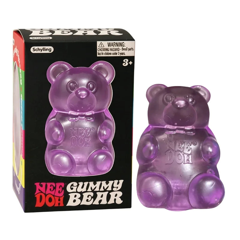 Nee Doh Cute Bear Maltose Dough Squeeze Toy Colorful Sensory Fidget Toy Stress Relief Desktop Decor Gift